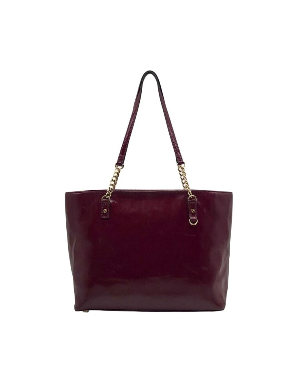 Michael Kors Burgundy Patent Leather Shoulder Bag